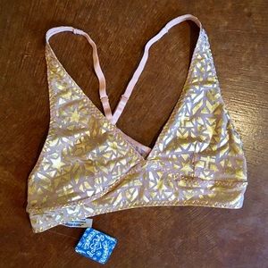 Free People Wonderland Gold & Pink Bralette